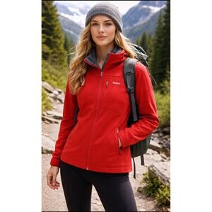 Eider Red Windfender Softshell Jacket Women's Outdoor Activewear Size M Gorpcore